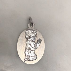 Vintage praying boy pendant‎ bracelet charm